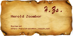 Herold Zsombor névjegykártya