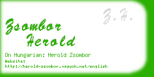 zsombor herold business card